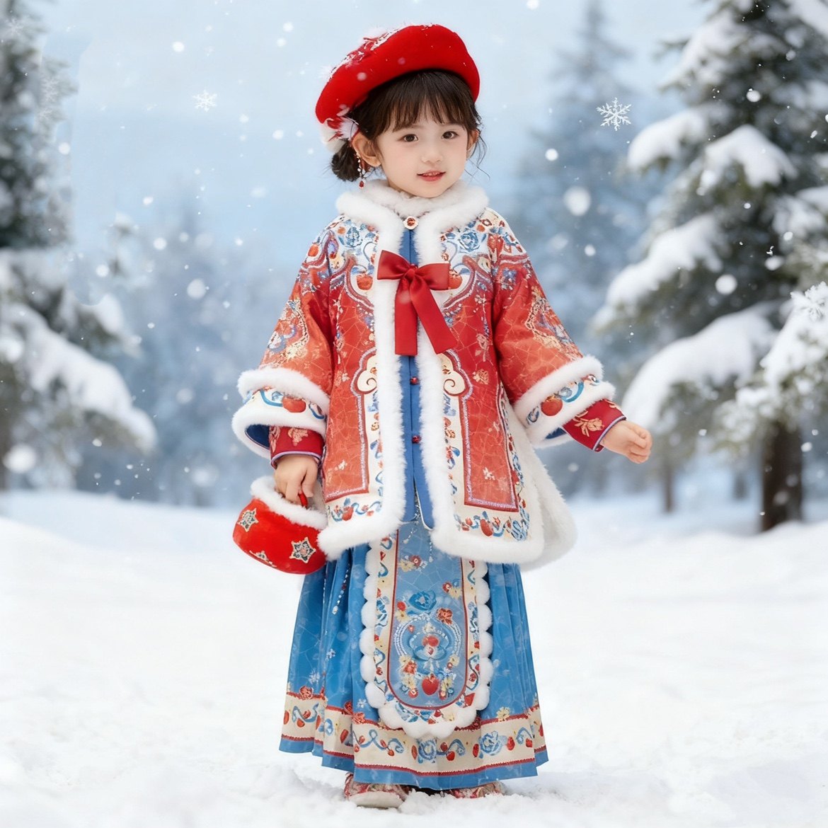 女童汉服套装加绒加厚冬季新款中国风保暖拜年服汉服古装马面裙,童装/婴儿装/亲子装,汉服,淘宝优惠券,粉丝福利购,淘宝优惠卷