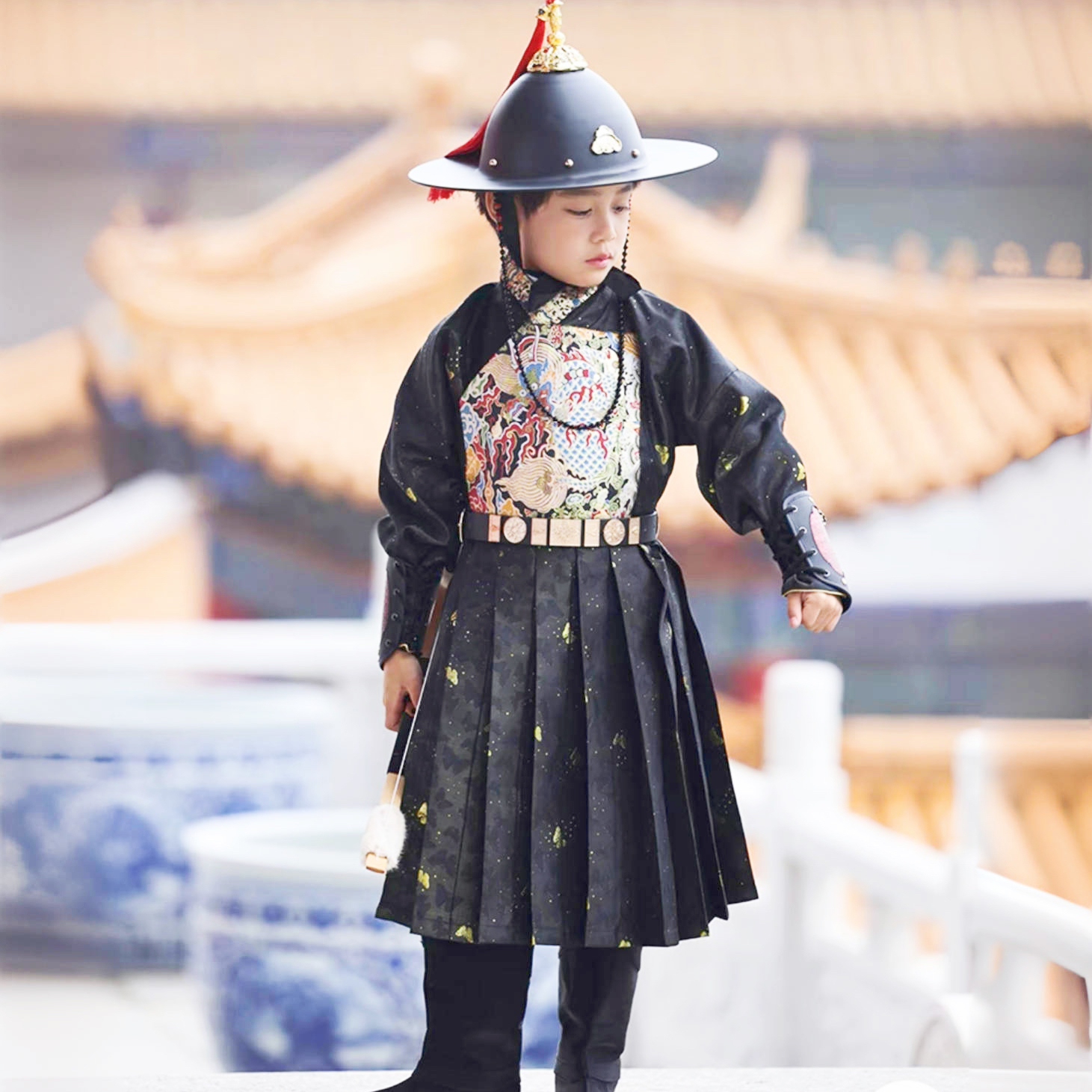 2025春季男孩锦衣卫飞鱼服儿童古装中国风唐装男孩国学古装演出服