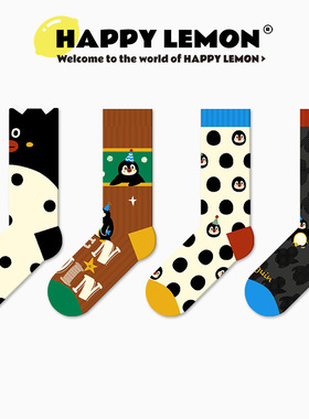 袜子女中筒袜夏季薄款ins潮外穿可爱国潮卡通2026新款爆款棉袜子