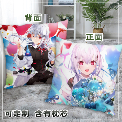 VTuber叶加濑冬雪抱枕方形二次元周边枕头双面定制照片男女生礼物