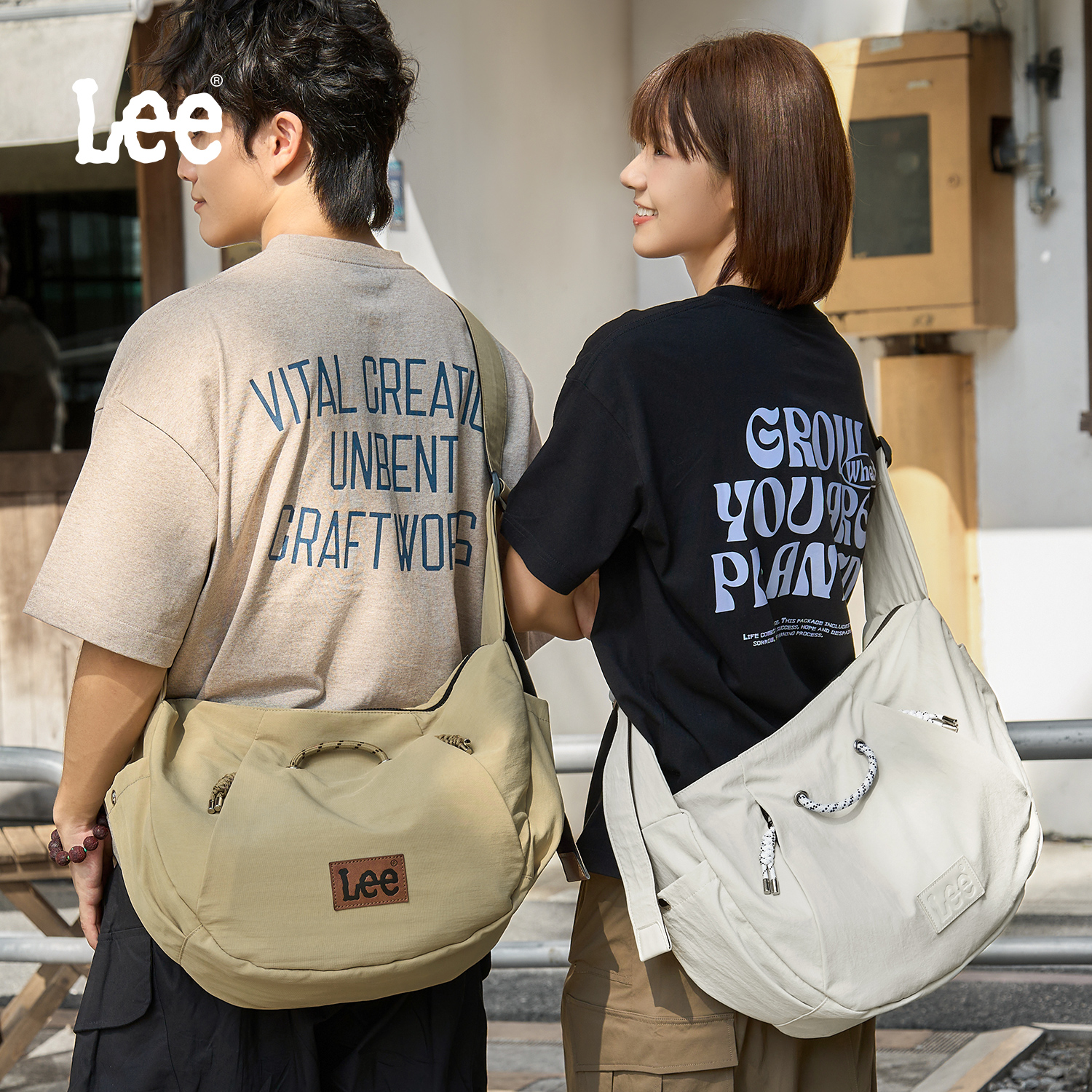 Lee大容量新款牛仔单肩包