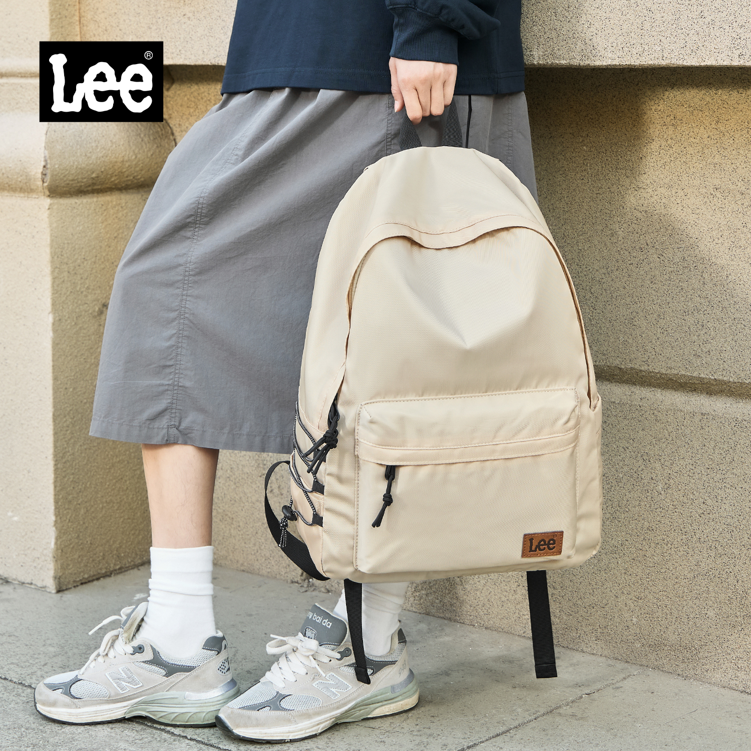 Lee大容量女时尚男潮流双肩包