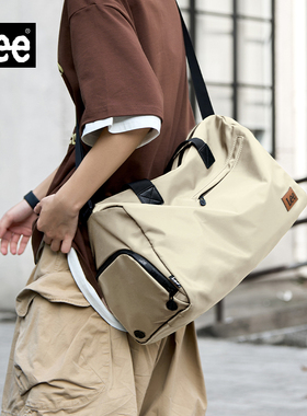 Lee单肩包男大容量游泳健身包干湿分离短途旅行包女斜挎包收纳包