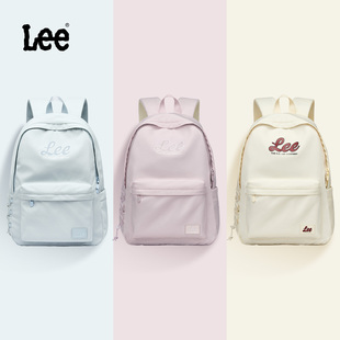 Lee通勤书包女初中高中背包大学生户外双肩包大容量百搭旅行包男