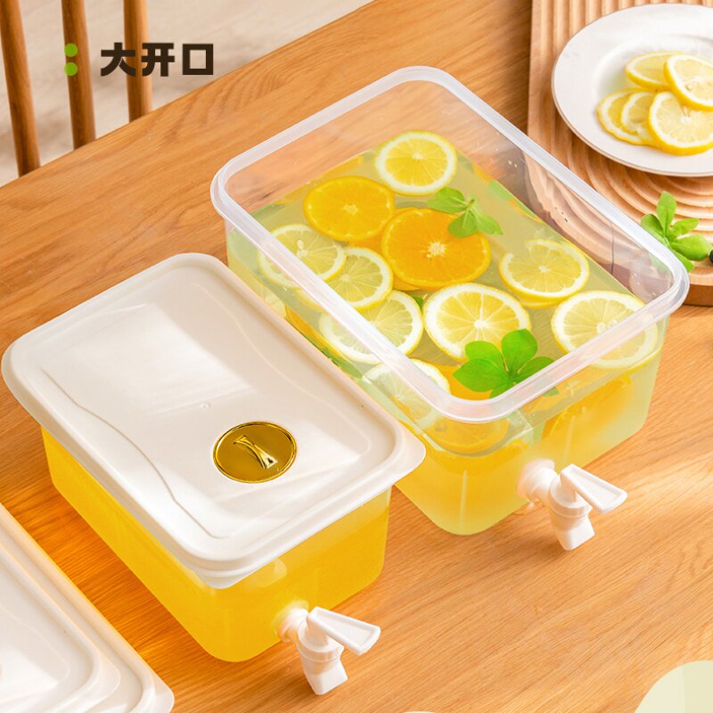 新款冷水壶夏季冷饮水果茶冰镇凉水桶大容量带龙头计时镀金冷水壶