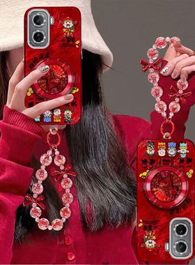 适用iQOONEO11手机壳V2520A带镜头膜vivoiqooneo11保护套5G新年女款iq00ne0十一支架手链ipoo全包边防摔喜庆