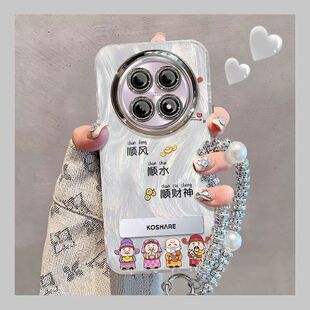 适用oppoa6gt手机壳带镜头膜PLL110财神喜庆文字opopa6保护套0pp0a全包边防摔5g新年款poopa手链支架高级潮女