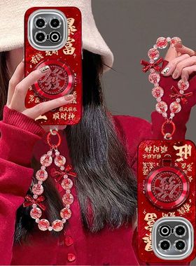 适用iQOOZ10turbopro手机壳z10turbo+保护套V2507A镜头全包防摔5g新年女款iq00z10turb0支架手链V2453A红2452