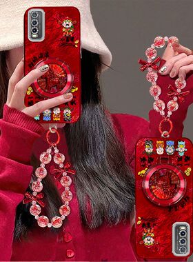 适用vivoY30手机壳y30g带镜头膜V2034A新年女款v2036a喜庆iqoou1x保护套V2065A全包iq00u3x标准版5g防摔viv0y