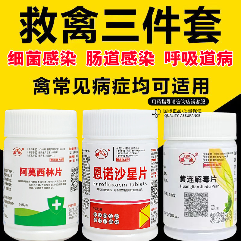 恩诺沙星片兽用鸡鸭鹅鸽阿莫西林
