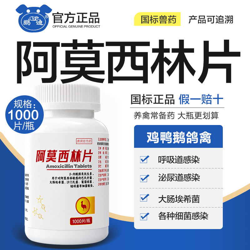 阿莫西林片兽用鸡药鸭养鸡专用药