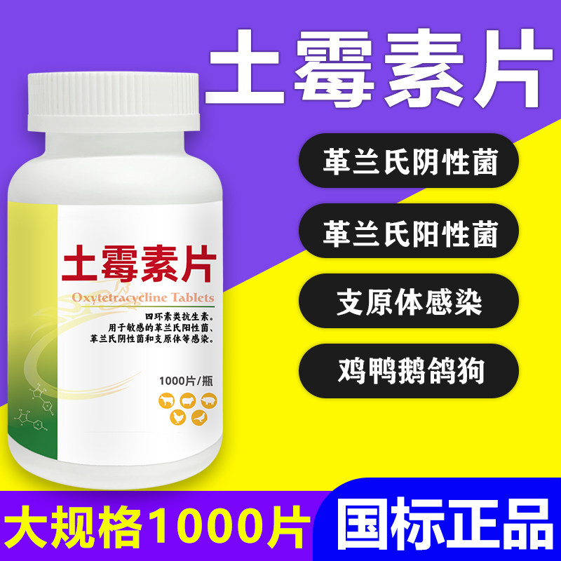 土霉素片兽药兽用猪牛羊鸡鸭鹅犬狗狗鸽子大肠杆菌正品土霉素药片