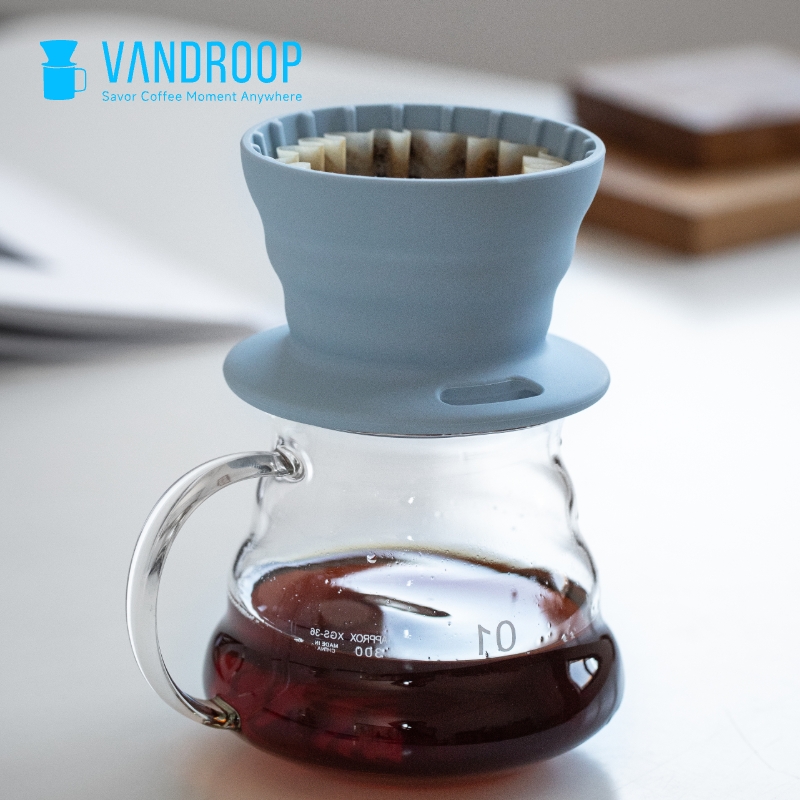 VANDROOP手冲硅胶滤杯分享壶套装