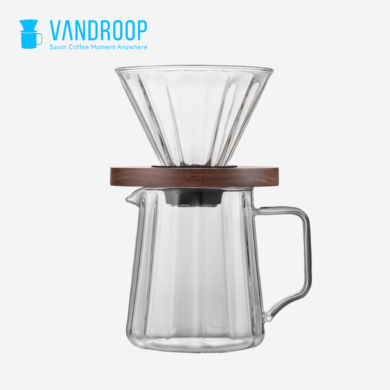 VANDROOP 咖啡滤杯 手冲v60专业黑胡桃木冲泡分享壶全套咖啡器具 餐饮具 配套器具 原图主图