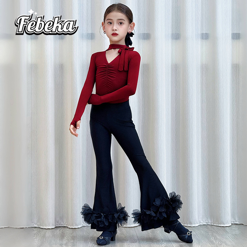 练功服拉丁舞服裤子款女童高级感