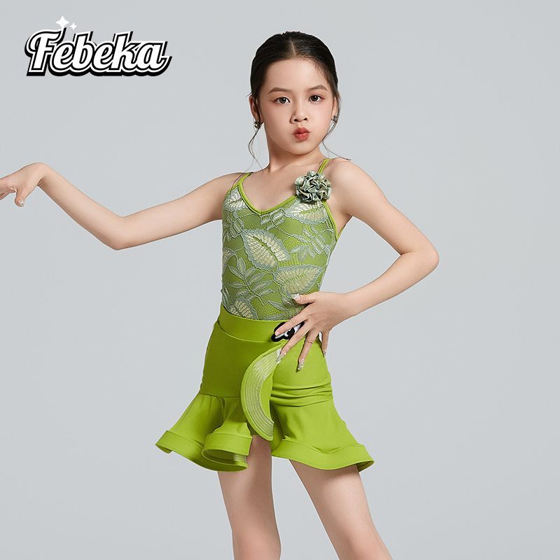 2025新款拉丁舞服练功服吊带女童