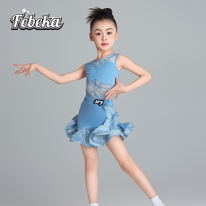 菲貝咔少兒拉丁舞服2025新款女童
