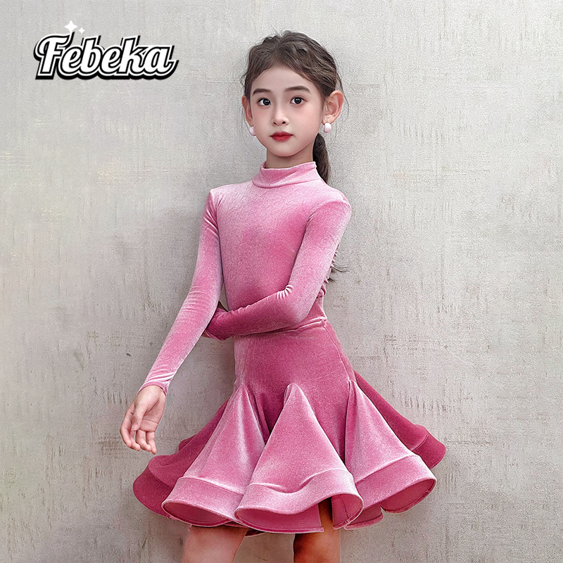 拉丁舞服规定服比赛服女童演出服