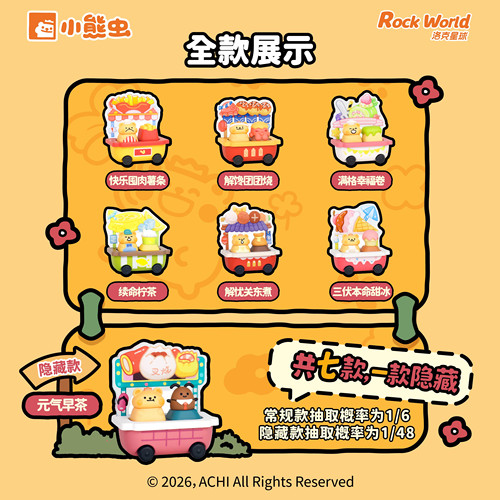 小熊虫曼妙味蕾隐藏款盲盒键帽