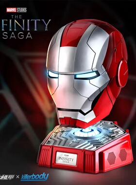 Killerbody千世机甲漫威钢铁侠MK5可穿戴头盔蓝牙音箱底座模玩