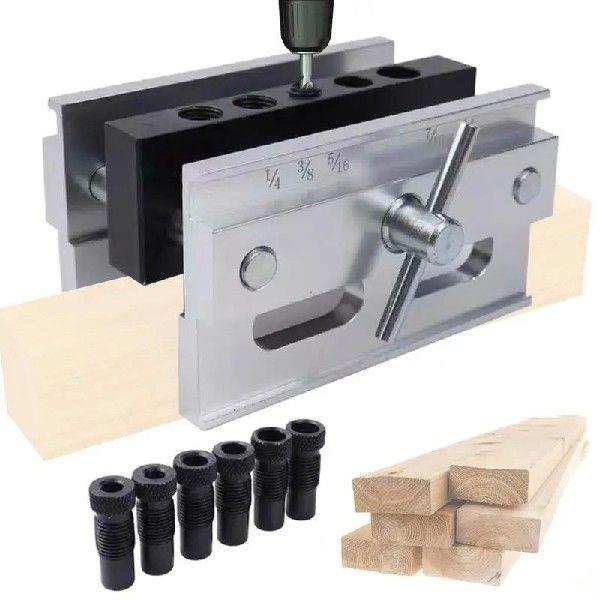 Dowel Jig Self-Centering Drill Dowel Hole Locator Straight
