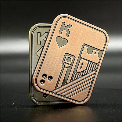 AA KK Metal Poker Push Card Toys Novelt Fidget Toys Spinning