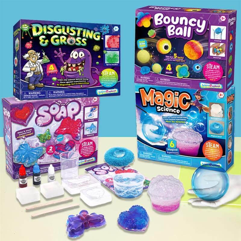 Science Experiment Kit Magic Science/Bouncy Ball/Soap/Disgus - 实物图