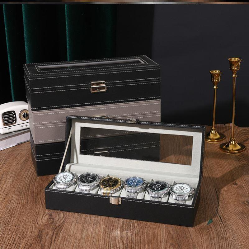 Leather watch case watch display case jewelry organizer box