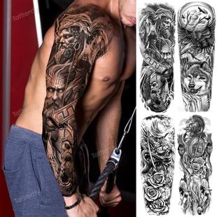 Amazing Temporary Tattoos men large full arm sleeve tattoo