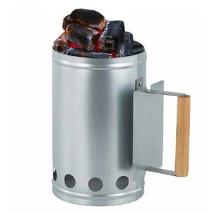 Charcoal Chimney Starter W/Handle Rapid Fire Briquette