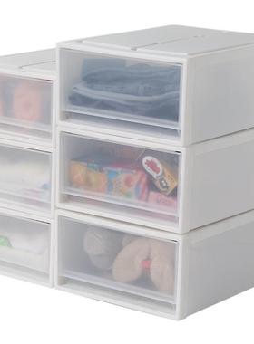 Drawer type storage box plastic transparent wardrobe storage