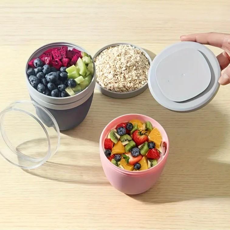 Portable To-go Yogurt Cereal Cups Cans Breakfast Lunch Boxes图片