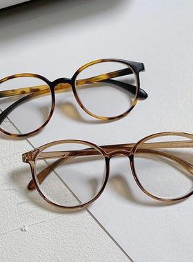Round Frame Anti-blue Light Glasses Men and Women Myopia Gla