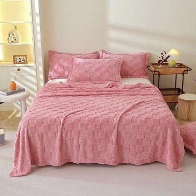 Home Fleece Throw Blanket for Couch/Bed, 3D Jacquard Decor