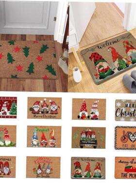 Christmas Floor Mat Non-Slip Entrance Floor Carpet Door Deco