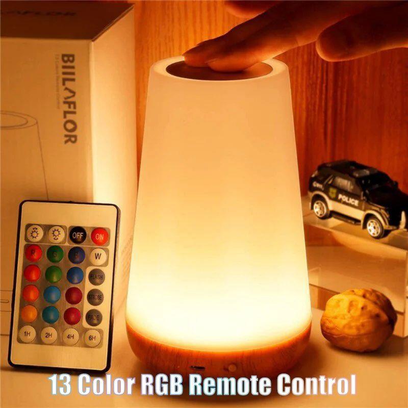 13 Color Changing Table Lamps RGB Remote Control Touch Dimma
