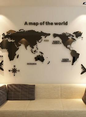 world acrylic crystal 3d map room bedroom wall stier liv