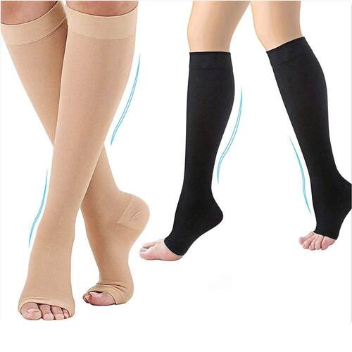 Compression Socks S-XXL Medical Prevent Varicose Ve Toeless