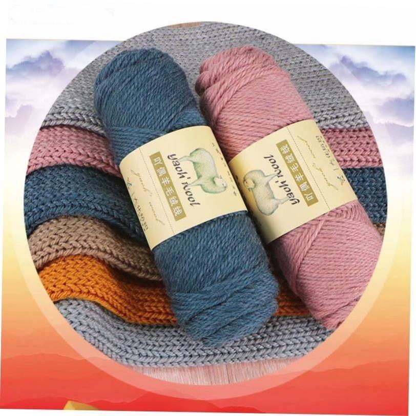100g/ball DIY Soft Thick Wool Yarn Woolen Crochet Yarn Hand