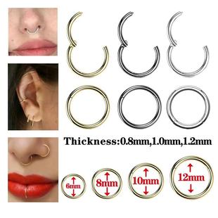Surgical Steel Small Nose Rings Body Clips Hoop 16G 18G 20G