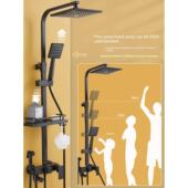 黑色淋浴头组加压浴室热水器