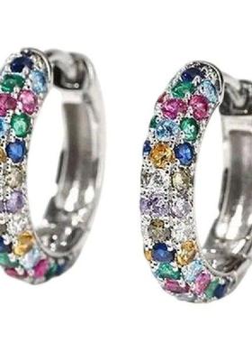 Fashionable Colorful Zirconia Ear Cuffs for Modern Women