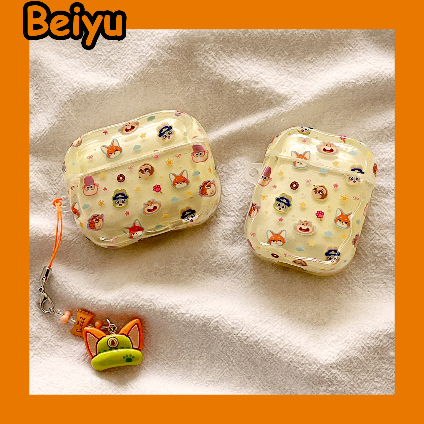 卡通疯狂动物城适用苹果耳机套