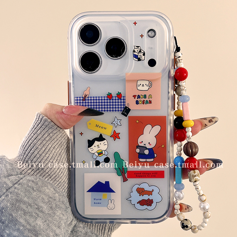 拼图猫咪米菲兔适用苹果手机壳