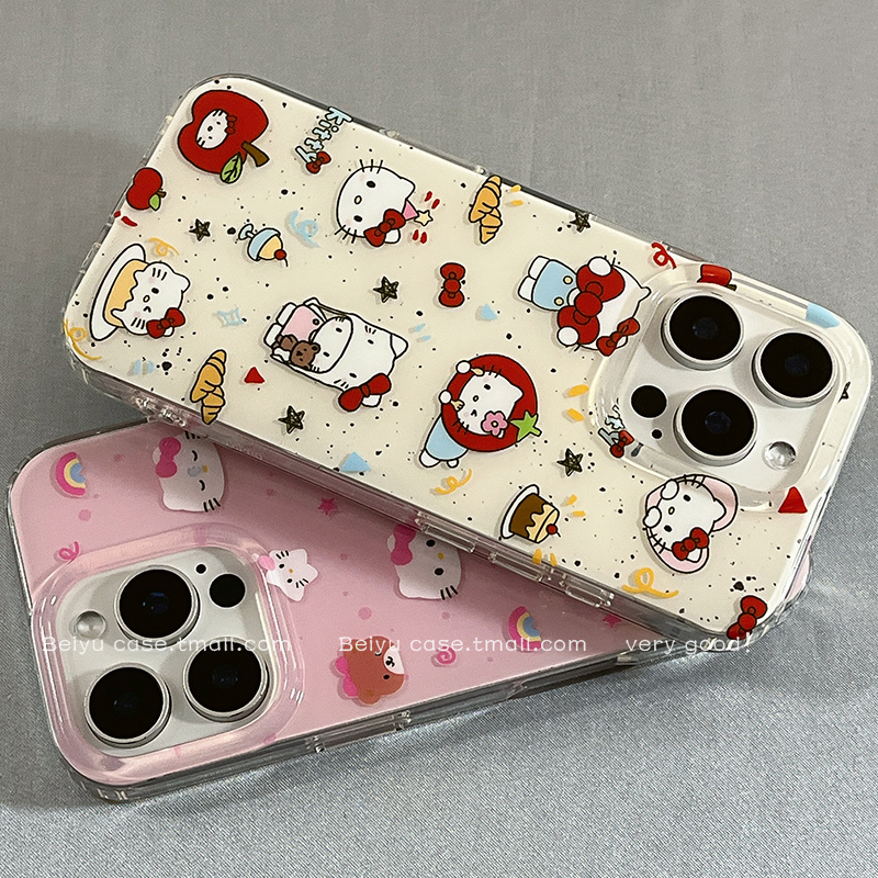 趣味可爱卡通HelloKitty适用苹果16Promax手机壳iphone15pro新款14小众女款14pro硅胶13少女心16pro全包15pro