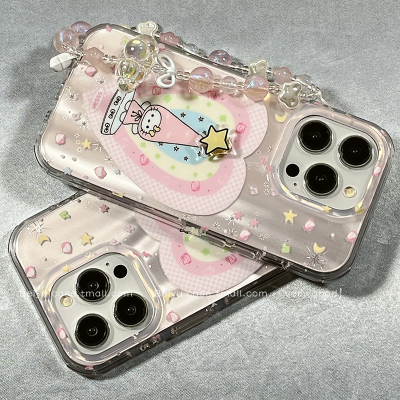 可爱卡通长帽HelloKitty适用于苹果16Promax手机壳iphone15pro新款14小众14pro硅胶13带挂链16pro创意15全包