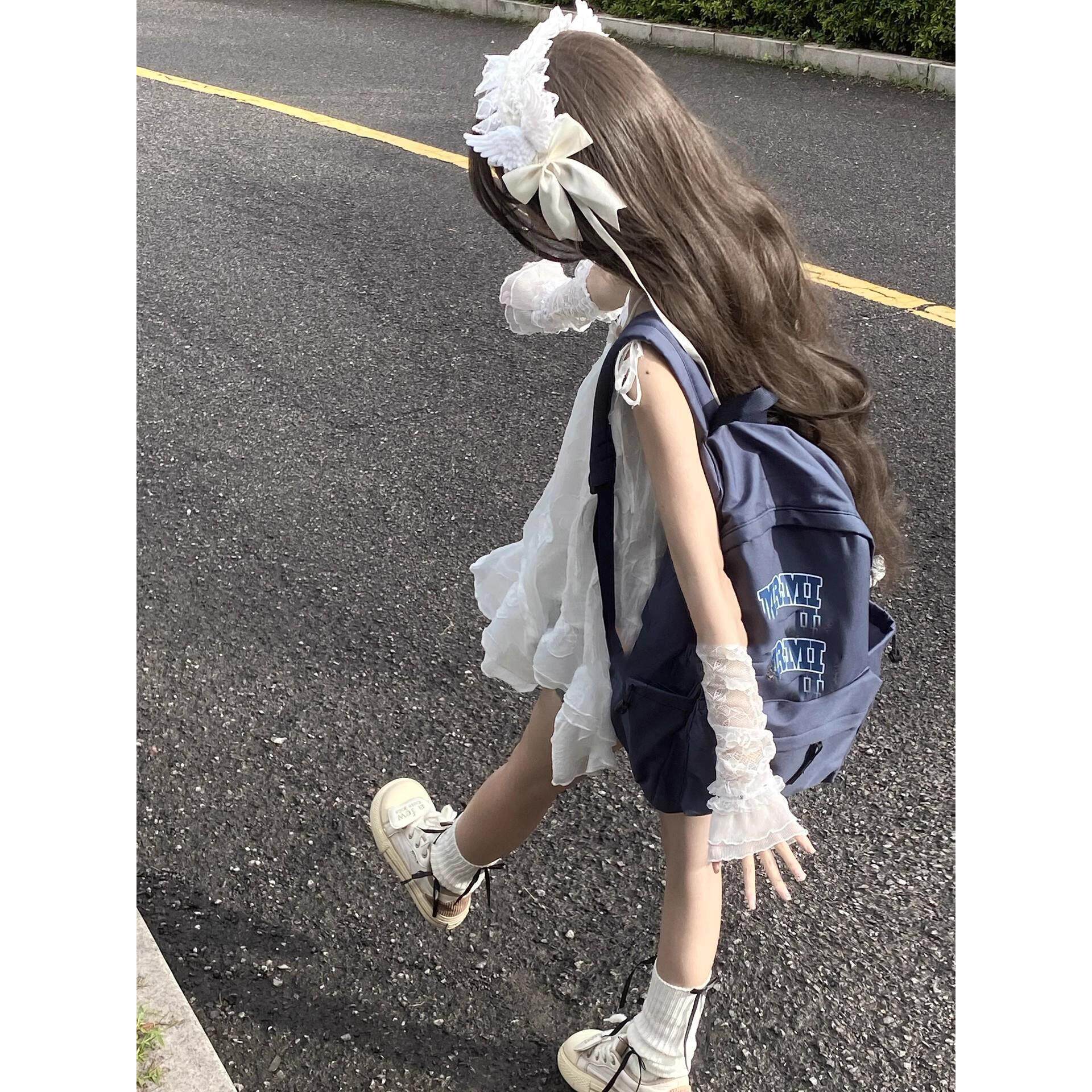 书包女初中生高中生双肩包日系小众ins设计感大学生旅行电脑背包