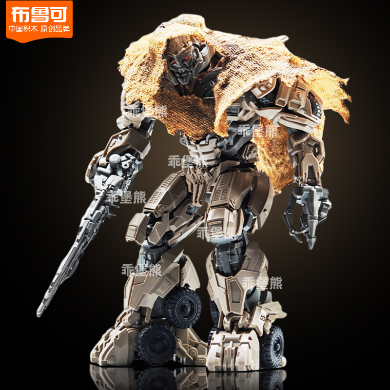 布鲁可变形金刚油罐车威震天送披风积木人手办模型男孩玩具礼物