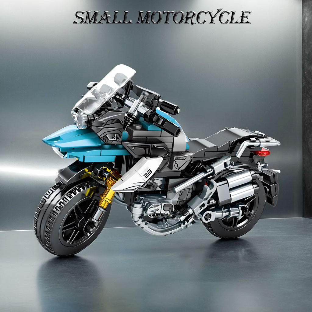 高品质摩托机车积木拼装