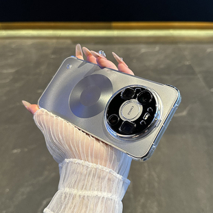 轻薄mate70Air透明无边框80ultra电镀防摔p70高级感50E硬壳 适用于华为mate80promax手机壳新款 自带镜头膜